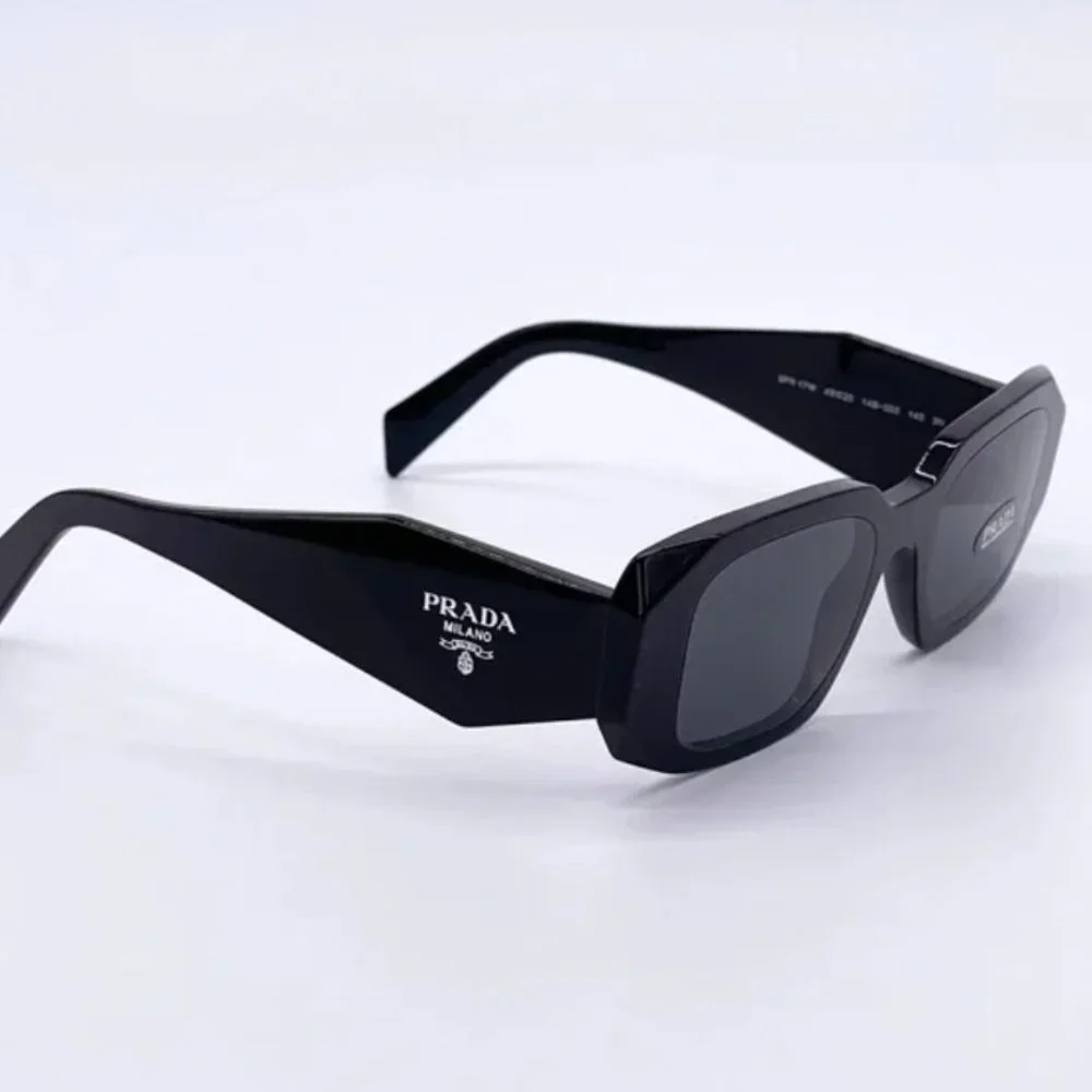 NEW PRADA BLACK SUNGLASSES UNISEX NEW COLLECTION - Picture 3 of 9